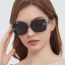 Fashion Sand White Frame Gradually Gray Piece Pc Square Hollow Sunglasses