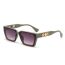 Fashion Sand Solid Pink Frame Gradually Reddish Gray Piece Pc Cat Eye Square Sunglasses