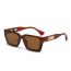 Fashion Sand Deep Coffee Frame Gradually Tea Slices Pc Cat Eye Square Sunglasses