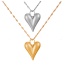 Fashion Silver Titanium Steel Love Necklace (small)