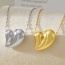 Fashion Silver Titanium Steel Love Necklace
