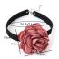 Fashion Coffee Color Fabric Simulated Flower Necklace