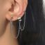Fashion Silver Alloy Cone Chain Earrings (single)