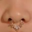 Fashion 26# Alloy Diamond Geometric Piercing Nose Ring