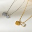 Fashion Silver Titanium Steel Shell Love Pendant Necklace