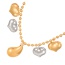Fashion Gold Copper Multiple Love Drop Pendant Beaded Necklace (6mm)