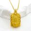 Fashion Gold Alloy Oil Dripping Peace Charm Square Necklace