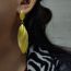 Fashion Gold Metal Texture Geometric Earrings