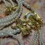 Fashion Gold Metal Pearl Beads Geometric Angel Multi-layer Necklace