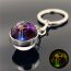 Fashion 12-capricorn-capricorn Alloy Printed Constellation Double-sided Glass Ball Keychain