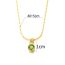 Fashion June Gold Stainless Steel Gold Plated Diamond Round Necklace