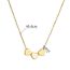 Fashion Three Hearts Necklace Titanium Steel Gold-plated Love Necklace