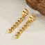 Fashion Gold Titanium Steel Geometric Chain Earrings