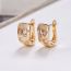 Fashion 1 Pair Silver Copper Diamond Geometric U-shaped Earrings