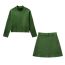 Fashion Jacket Ribbed Knit Stand Collar Sweater