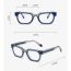 Fashion Transparent Gray Frame Blue Pc Square Large Frame Sunglasses