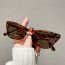 Fashion Leopard Print Framed Tea Slices Pc Cat Eye Small Frame Sunglasses