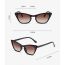 Fashion Bright Black Framed Tea Slices Pc Cat Eye Small Frame Sunglasses