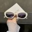 Fashion Off-white Frame Gray Piece Ac Oval Small Frame Sunglasses