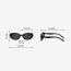Fashion Solid White Frame Gray Film Metal Five-pointed Star Oval Sunglasses