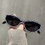 Fashion Translucent Gray Frame Gray Film Pc Color Block Cat Eye Sunglasses