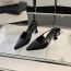 Fashion Black Sequins Metal Buckle Toe Sandals