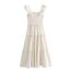 Fashion White Polyester Layered Sleeveless Long Skirt