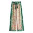 Fashion Green Polyester Printed Wide Leg Trousers