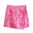 Fashion Pink Polyester Tie-dye Wrap Shorts