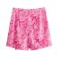 Fashion Pink Polyester Tie-dye Wrap Shorts