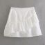 Fashion White Polyester Embroidered Irregular Skirt
