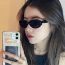 Fashion Jelly Yellow Gray Slices Oval Small Frame Sunglasses