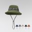 Fashion Army Green Ribbon Large Brim Fisherman Hat