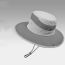 Fashion Dark Gray Nylon Large Brim Fisherman Hat