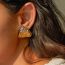 Fashion 1# Stainless Steel Braided Triangular Stud Earrings