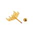 Fashion 2#gold Stainless Steel Diamond-encrusted Geometric Screw Piercing Nails (single)