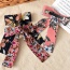 Fashion Color 2 Alloy Fabric Printed Bow Short Hair Clip