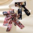 Fashion Color 3 Alloy Fabric Printed Bow Short Hair Clip