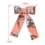 Fashion Color 3 Alloy Fabric Printed Bow Short Hair Clip