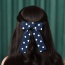 Fashion Navy Blue Alloy Fabric Polka Dot Bow Short Hair Clip