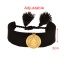 Fashion Black 6 Copper Square Portrait Fabric Braided Tassel Bracelet