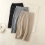 Fashion Grey Core-spun Yarn Perm Skirt