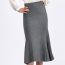 Fashion Black High Waist Knitted Fishtail Skirt