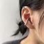 Fashion A Small Square Zircon Ear Clip (gold Color) Copper Inlaid Zirconium Geometric Ear Clip (single)