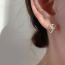 Fashion Hollow Love Earrings (white Gold) Copper Hollow Love Earrings