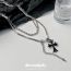 Fashion Black Cross Titanium Steel Necklace Copper Geometric Cross Necklace