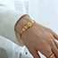 Fashion Rice Bead Chain Wide Version Gold 15+5cm Titanium Steel Belt Buckle Chain Bracelet