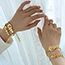 Fashion Rice Bead Chain Wide Version Gold 15+5cm Titanium Steel Belt Buckle Chain Bracelet