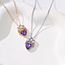 Fashion Heart Silver Alloy Diamond Love Necklace