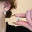 Fashion Purple (real Gold Plating) Metal Diamond-drip Geometric Stud Earrings